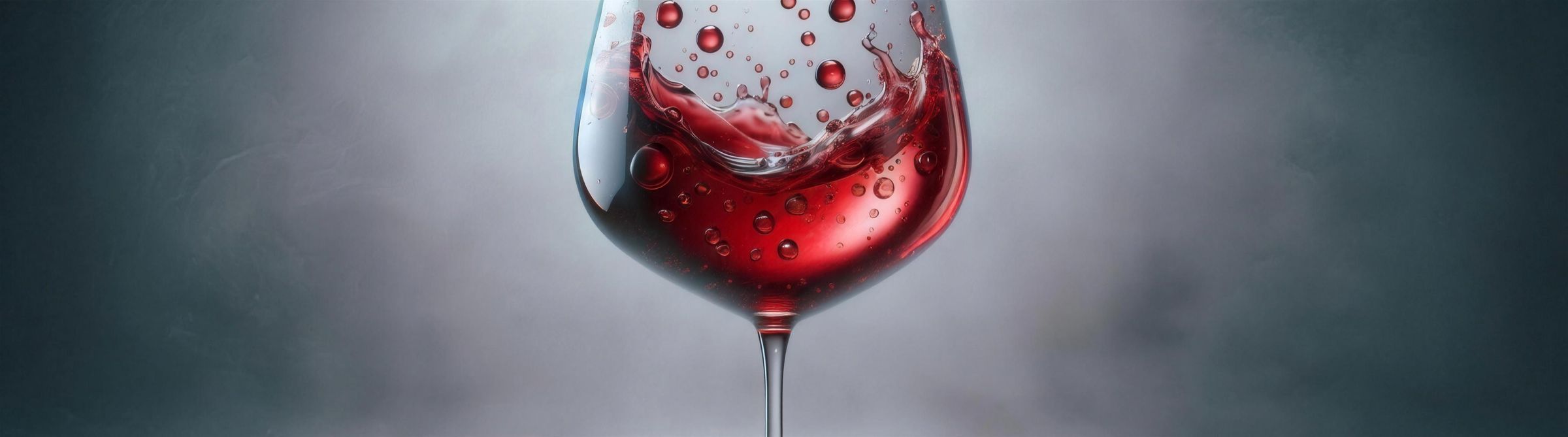 Copa de vino con gotas